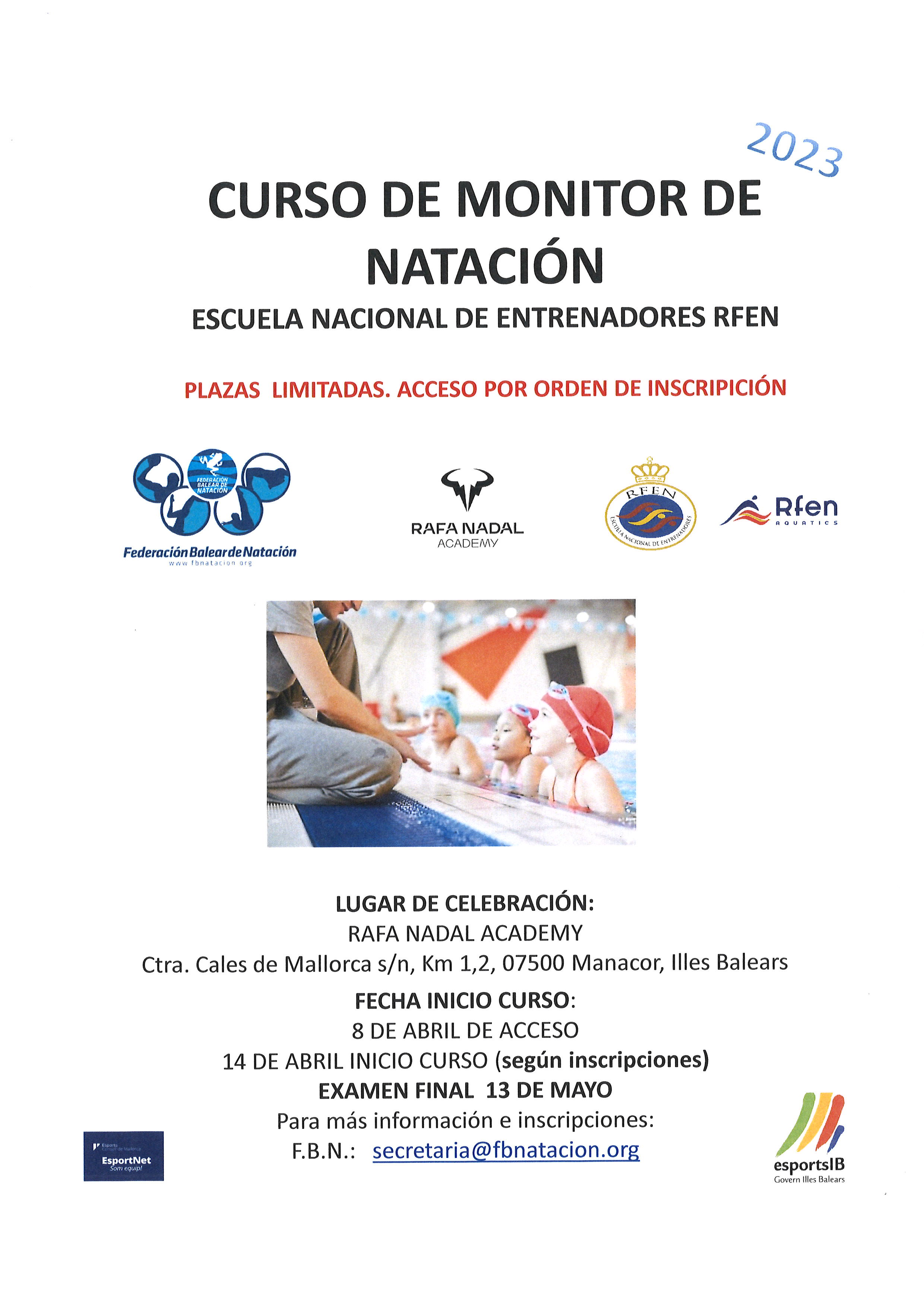 CURSO DE MONITOR DE NATACIÓN 