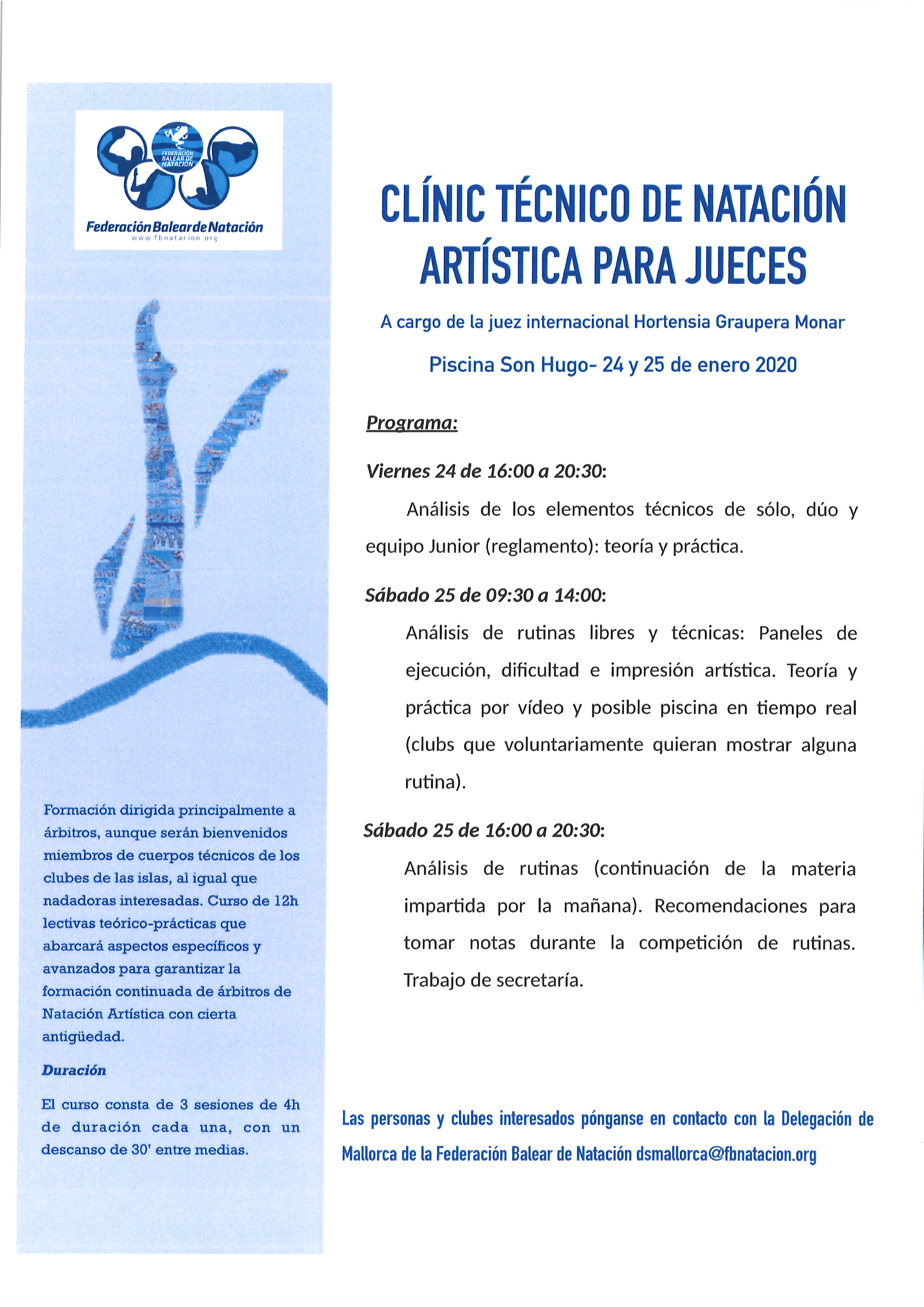 CLÍNIC TÉCNICO DE NATACIÓN ARTÍSTICA