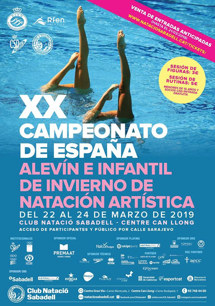 XX CTO. DE ESPAÑA  DE ESPÑA ALEVIN E INFANTIL DE INVIERNO DE NATACIÓN ARTÍSTICA